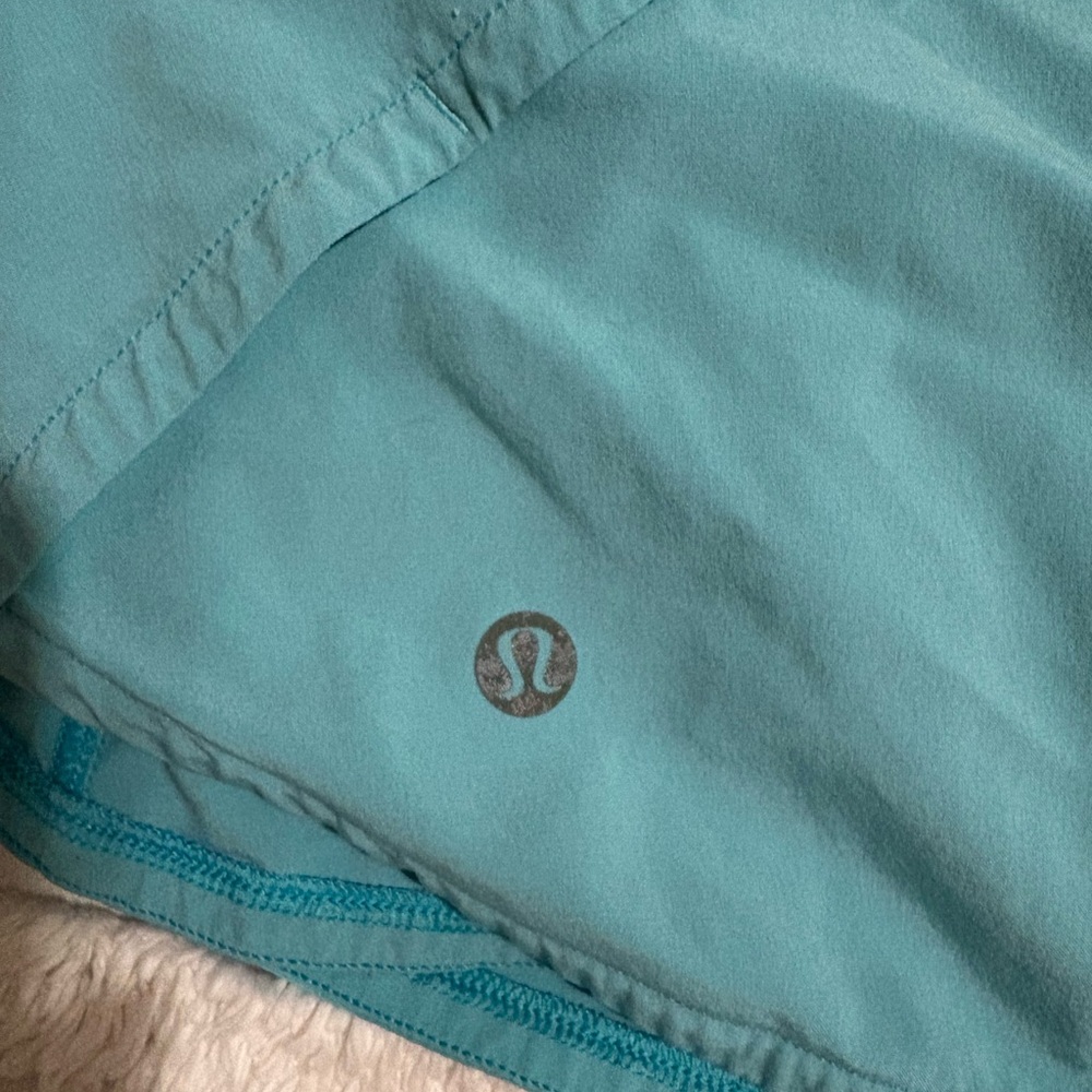 Lululemon Turquoise Speed Up Shorts - Picture 2 of 6